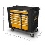 gethtarwrench 83169 42" 11 Drawer Black & Orange Mobile Work Station