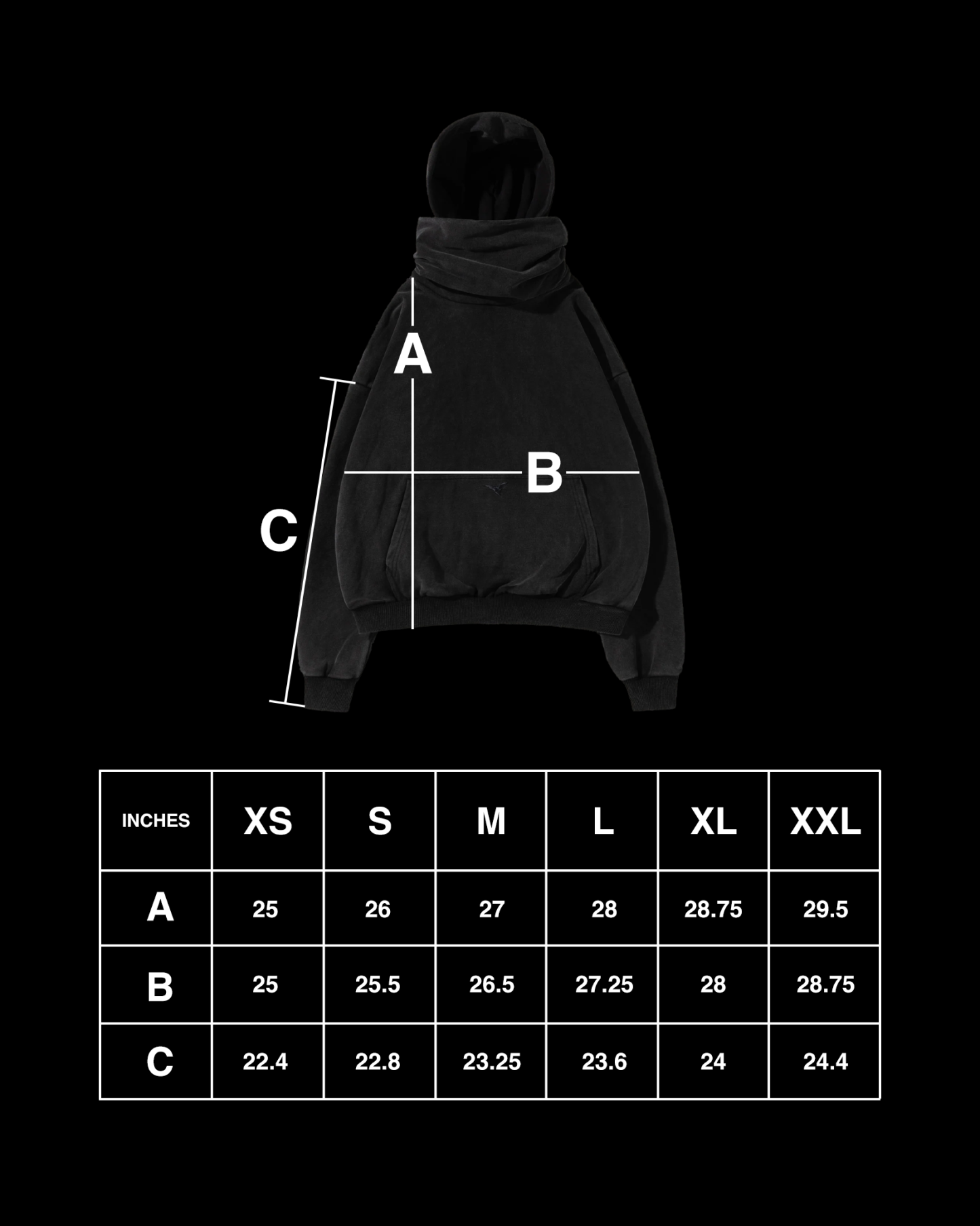 MASKED HOODIE (BLACK)