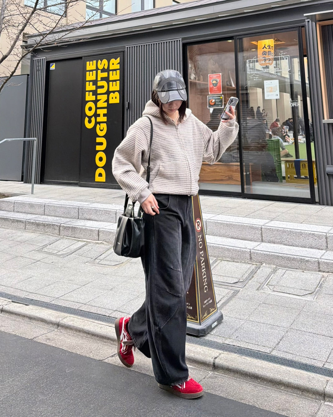 Striped Zip-Up Knit Hoodie K3049