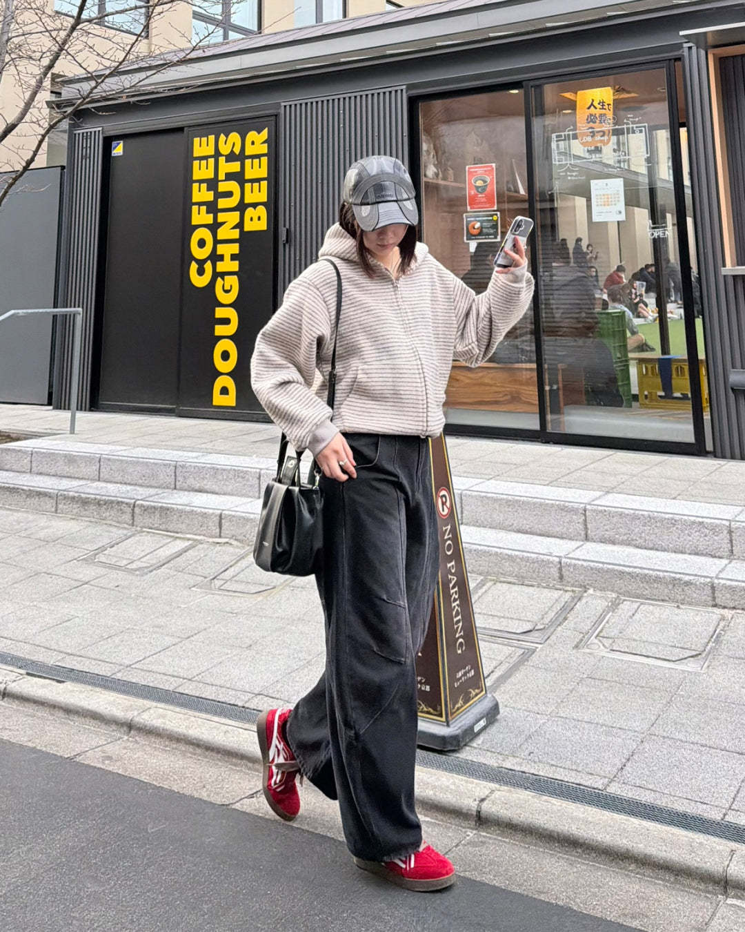 Striped Zip-Up Knit Hoodie K3049