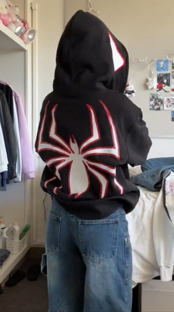 Spider Punk Zip Up Hoodie