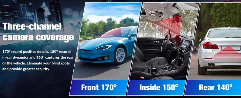 【QPJ】HD  Driving Recorder，Super Night Vision, Loop Recording and 64GB Memory Card, Car Charger for Free Automotive Dvr Convenient Cop Dashcam