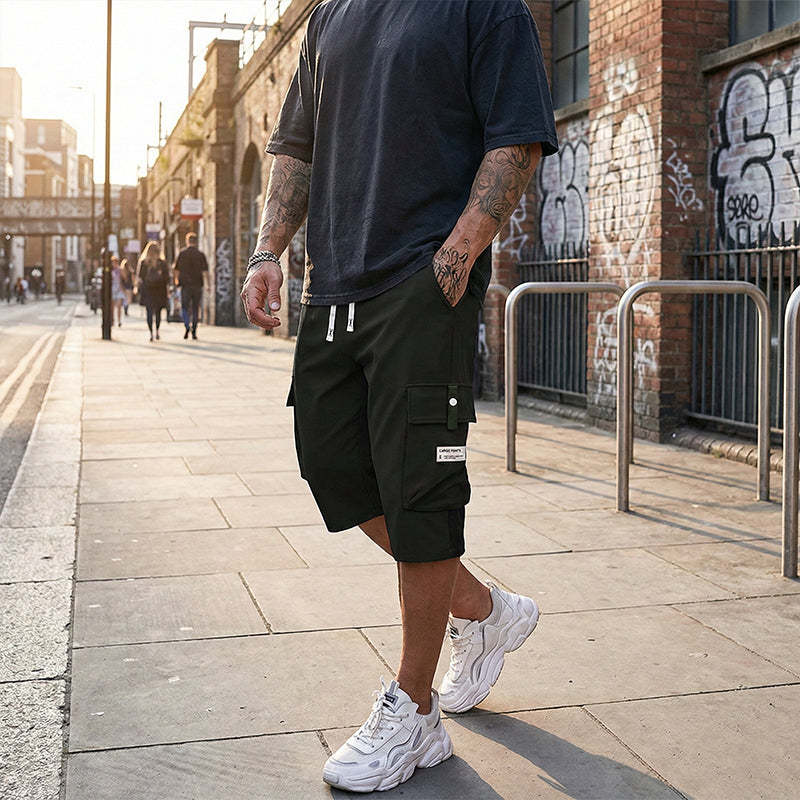 ⏳LAST DAY SALE 50% OFF !!📢Men's Casual Drawstring Capri Cargo Pants