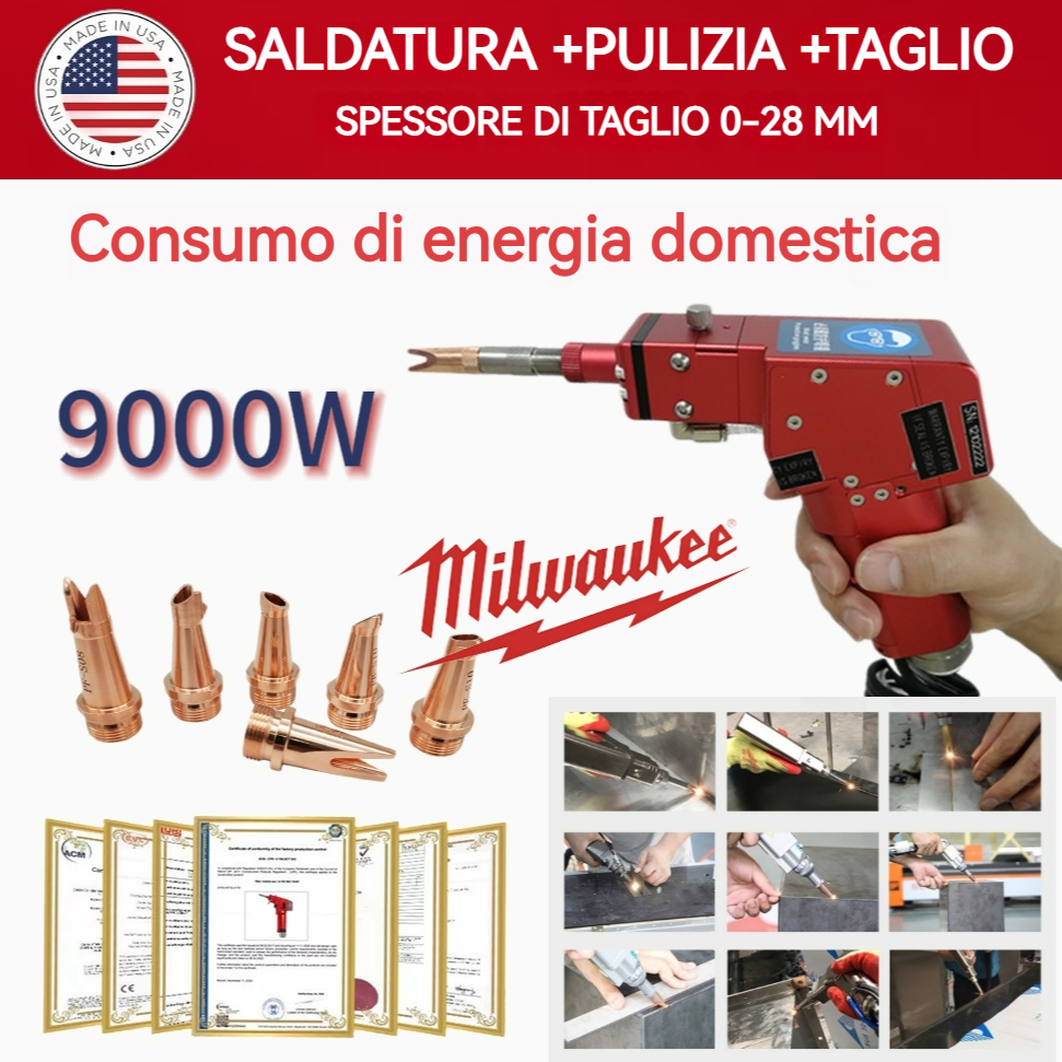 Pistola per saldatura laser portatile 4 in 1 Milwaukee