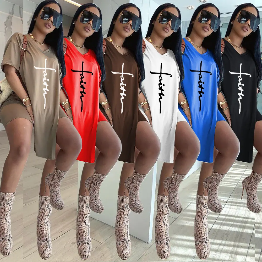 🔥【30%OFF】【Top + pantaloni】Set tricou și pantaloni scurți cu decolteu ascuțit și imprimeu cu litere