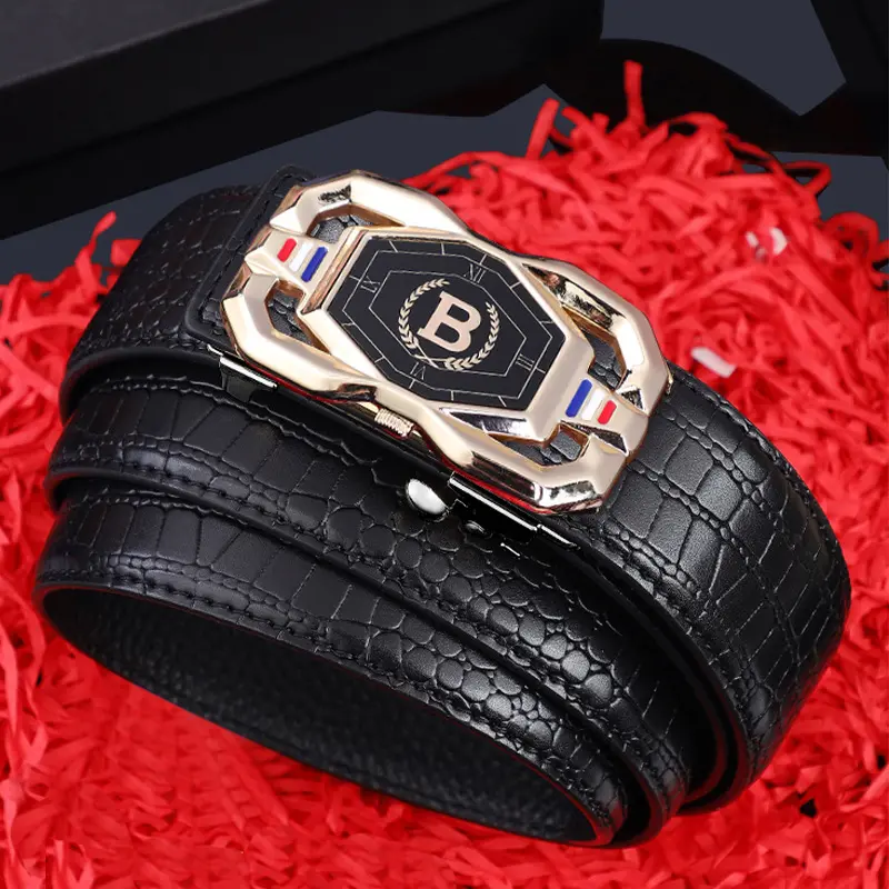 【30% OFF】😎Cureaua de afaceri casual din piele naturală de crocodil pentru bărbați