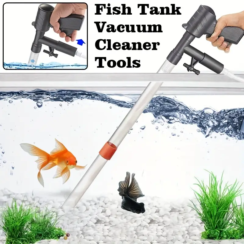 🐟️Scrubber pneumatic de nisip și schimbător de apă - ☘️Instrumente de curățare și aspirare a rezervoarelor de pește