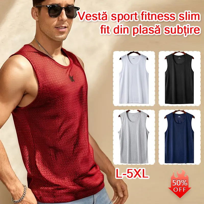 ✅Set de 5 maiouri casual barbati Ice Silk, usor de asortat cu orice tinuta, potrivite pentru purtarea de zi cu zi. ✅ Ușoare, respirabile și cu uscare rapidă.