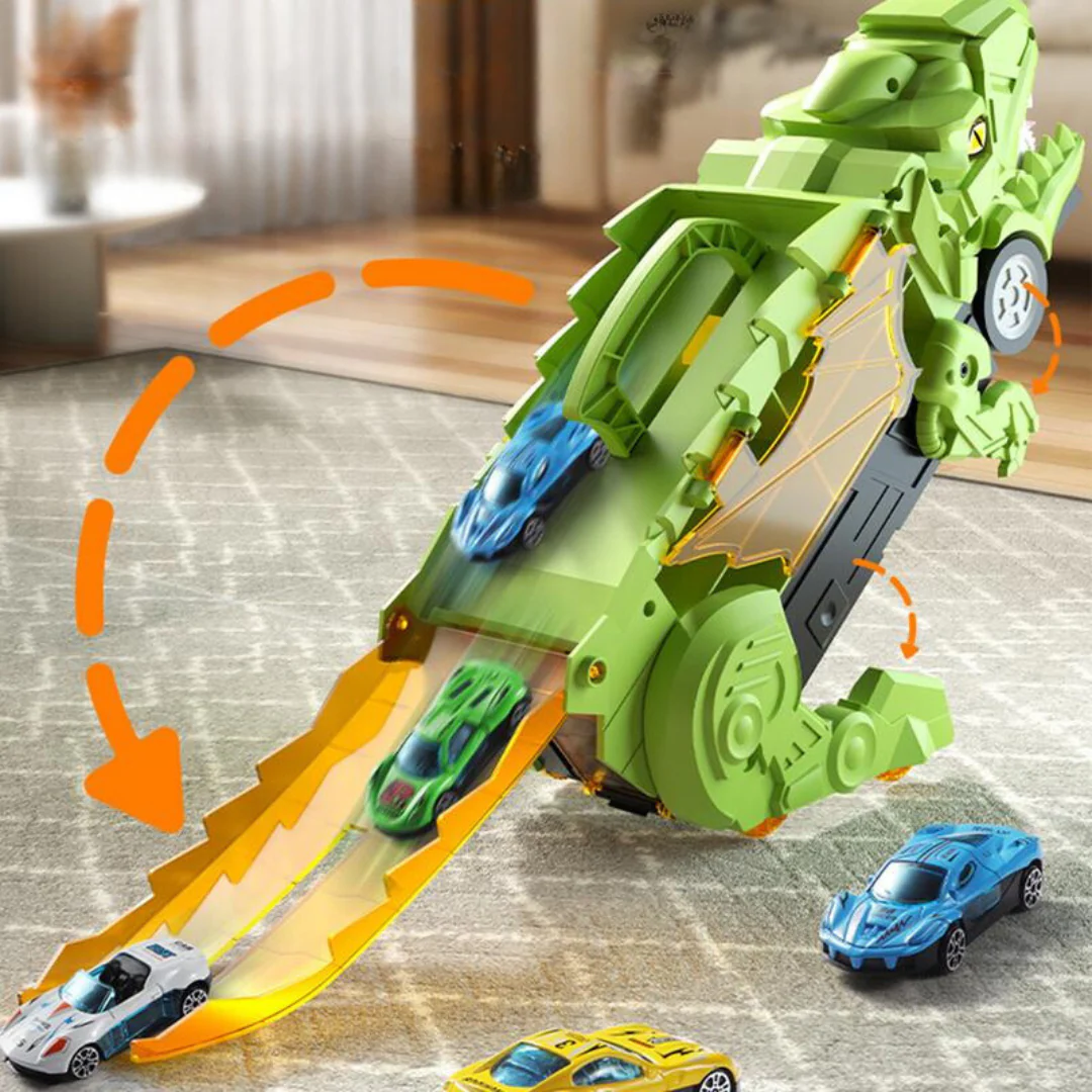 🔥LAST DAY 49% OFF - 🤗Dinosaur Eater Car Ejection Rail Toy🦖🚗