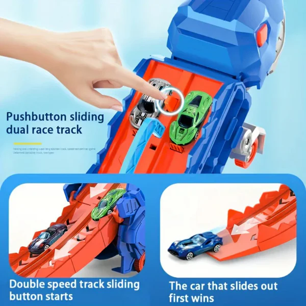 🔥LAST DAY 49% OFF - 🤗Dinosaur Eater Car Ejection Rail Toy🦖🚗
