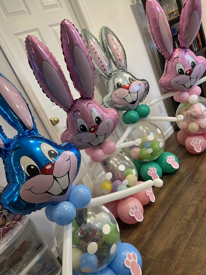 🔥🐰 Giant Bunny Balloon Companion – with thick latex balloons