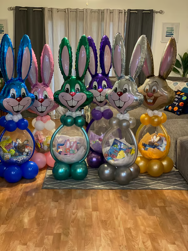 🔥🐰 Giant Bunny Balloon Companion – with thick latex balloons