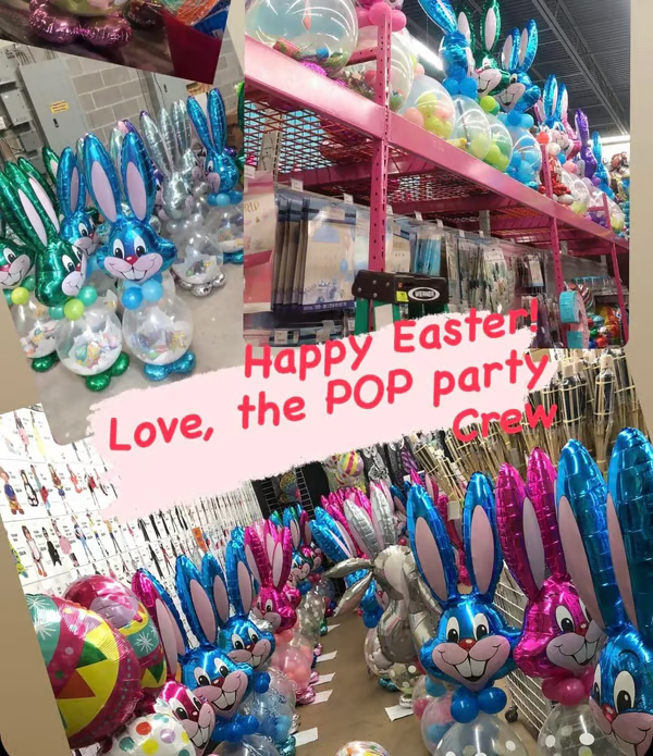 🔥🐰 Giant Bunny Balloon Companion – with thick latex balloons