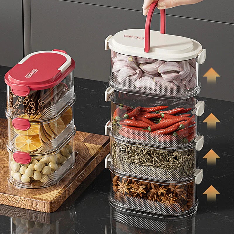 ⚡Limited-time special offer🔥 Multi-layer Sealed Spice Organizer