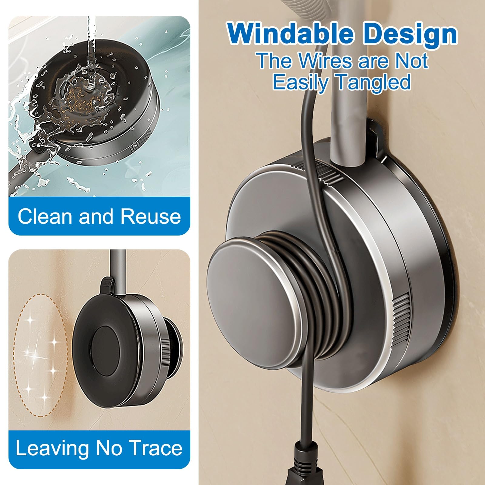 Hands-Free Rotating Hair Dryer Holder