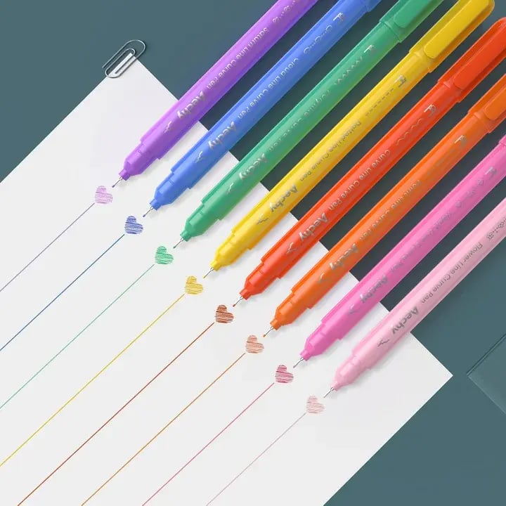 🔥LAST DAY 50% OFF - Dual Tip Curve Highlighter Pen Set