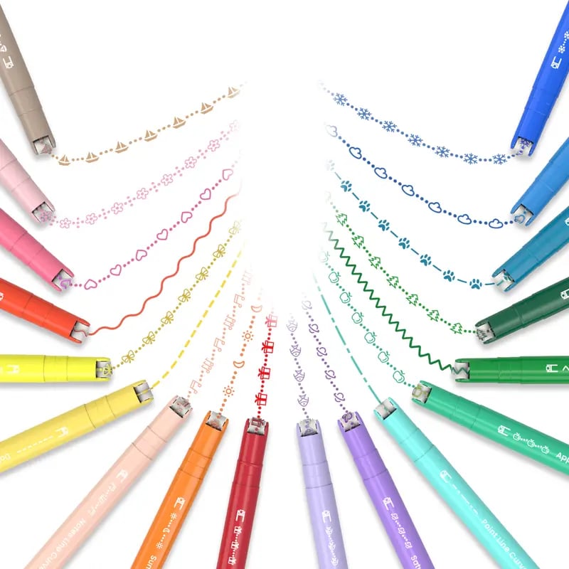 🔥LAST DAY 50% OFF - Dual Tip Curve Highlighter Pen Set