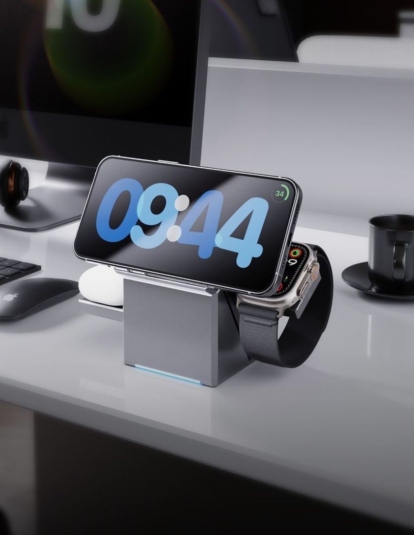 📱QI2 3-in-1 Magnetic Pop-up Wireless Charger — Get ready to say goodbye to a cluttered desktop!💼🌟