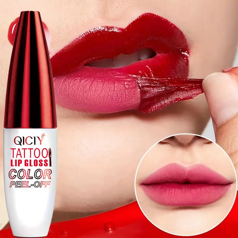 🔥4-Color Tattoo Lip Gloss Color Peel-Off 4-Color Tear Long-lasting Moisturizing Hydrating Lipstick