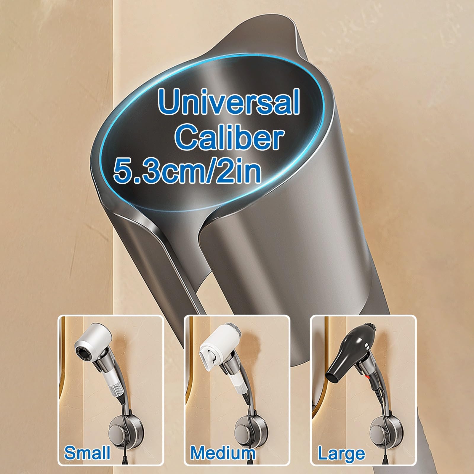 Hands-Free Rotating Hair Dryer Holder