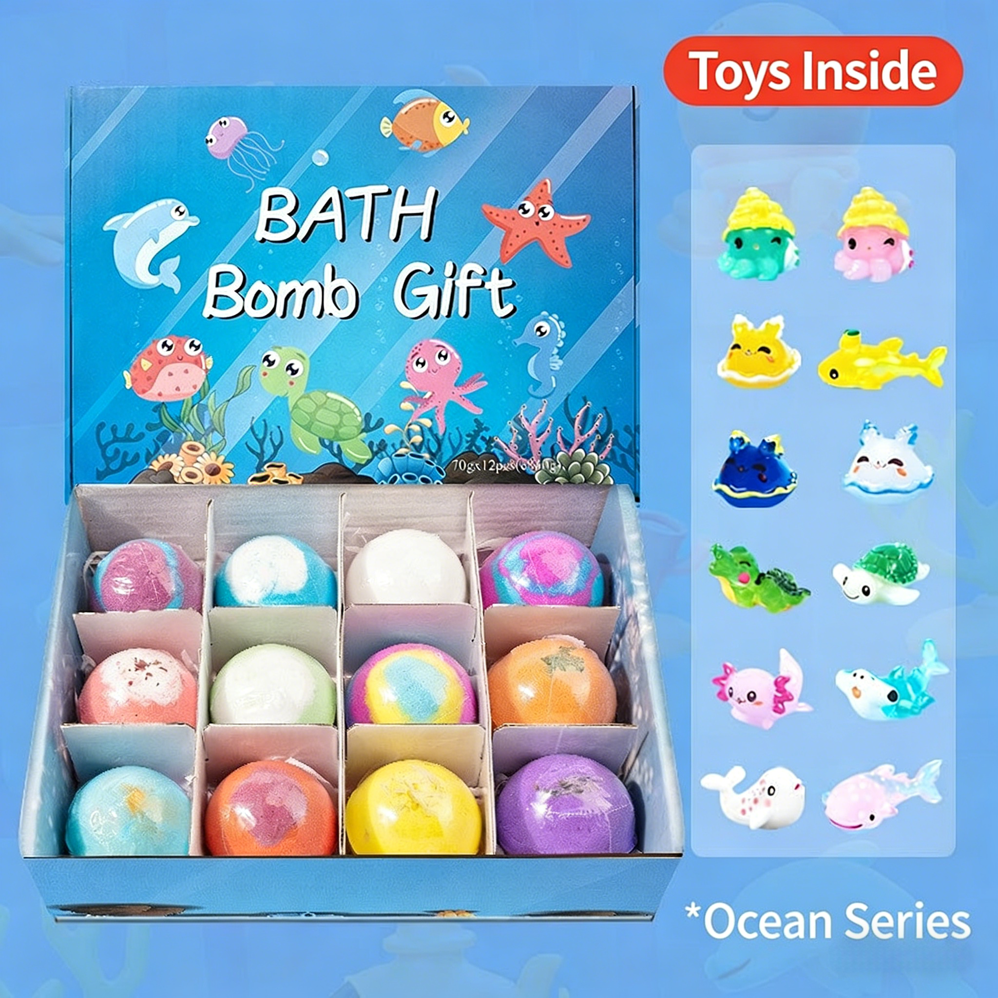 🔥LAST DAY 50% OFF - 🛁 Natural Bath Bombs for Kids with Mega Bubbles & Surprise Inside 🥚✨