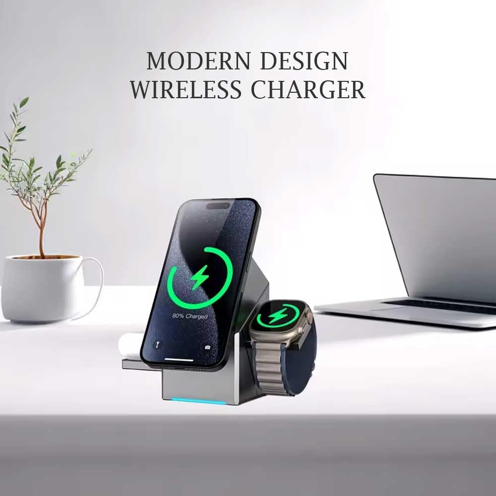 📱QI2 3-in-1 Magnetic Pop-up Wireless Charger — Get ready to say goodbye to a cluttered desktop!💼🌟