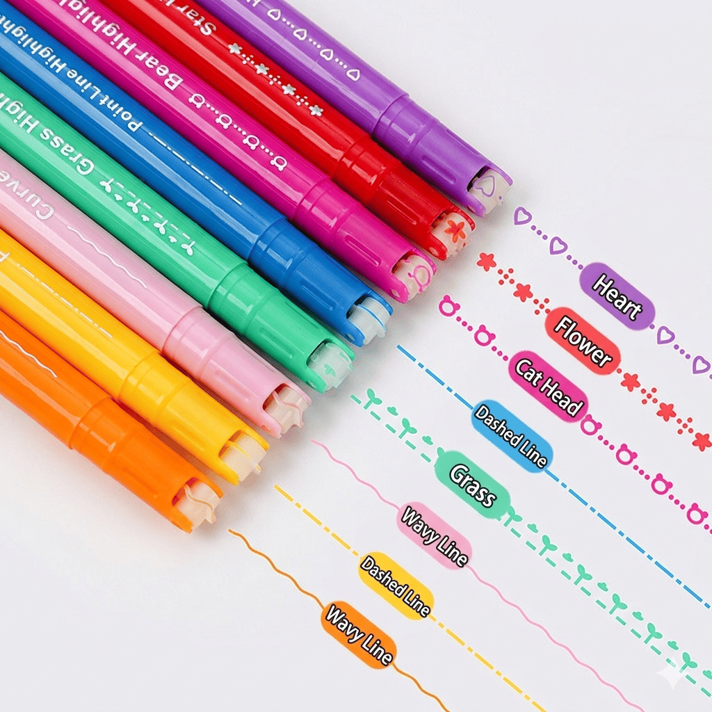 🔥LAST DAY 50% OFF - Dual Tip Curve Highlighter Pen Set
