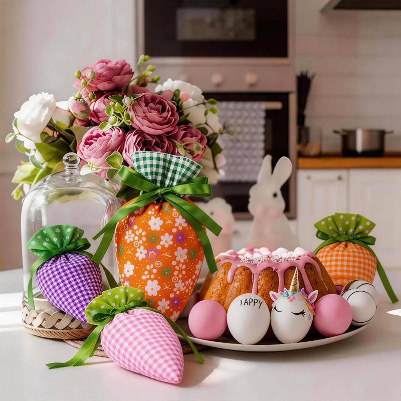 Easter Carrot Goodie Bags 🥕 Reusable Fabric Drawstring