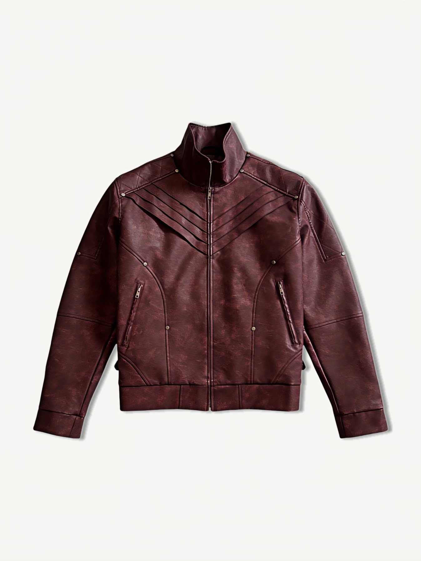 CRIMSON DEVIL HUNTER LEATHER JACKET-Coordom