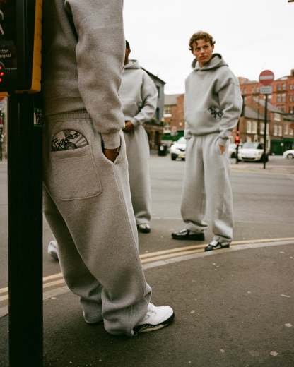 Disc Baggy Joggers Grey [630GSM]-Coordom