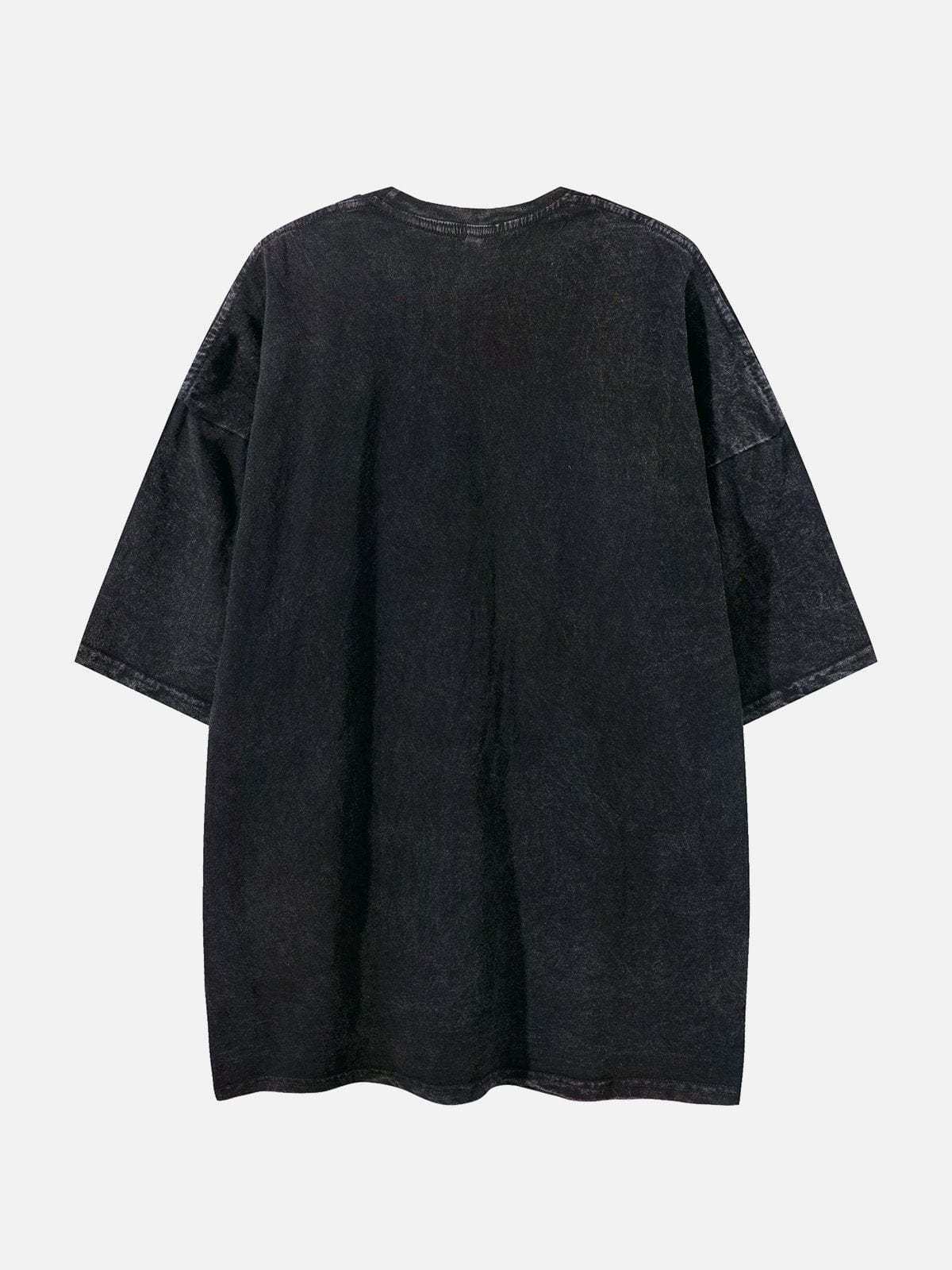 Snarling Dog Graphic Washed Tee-Coordom