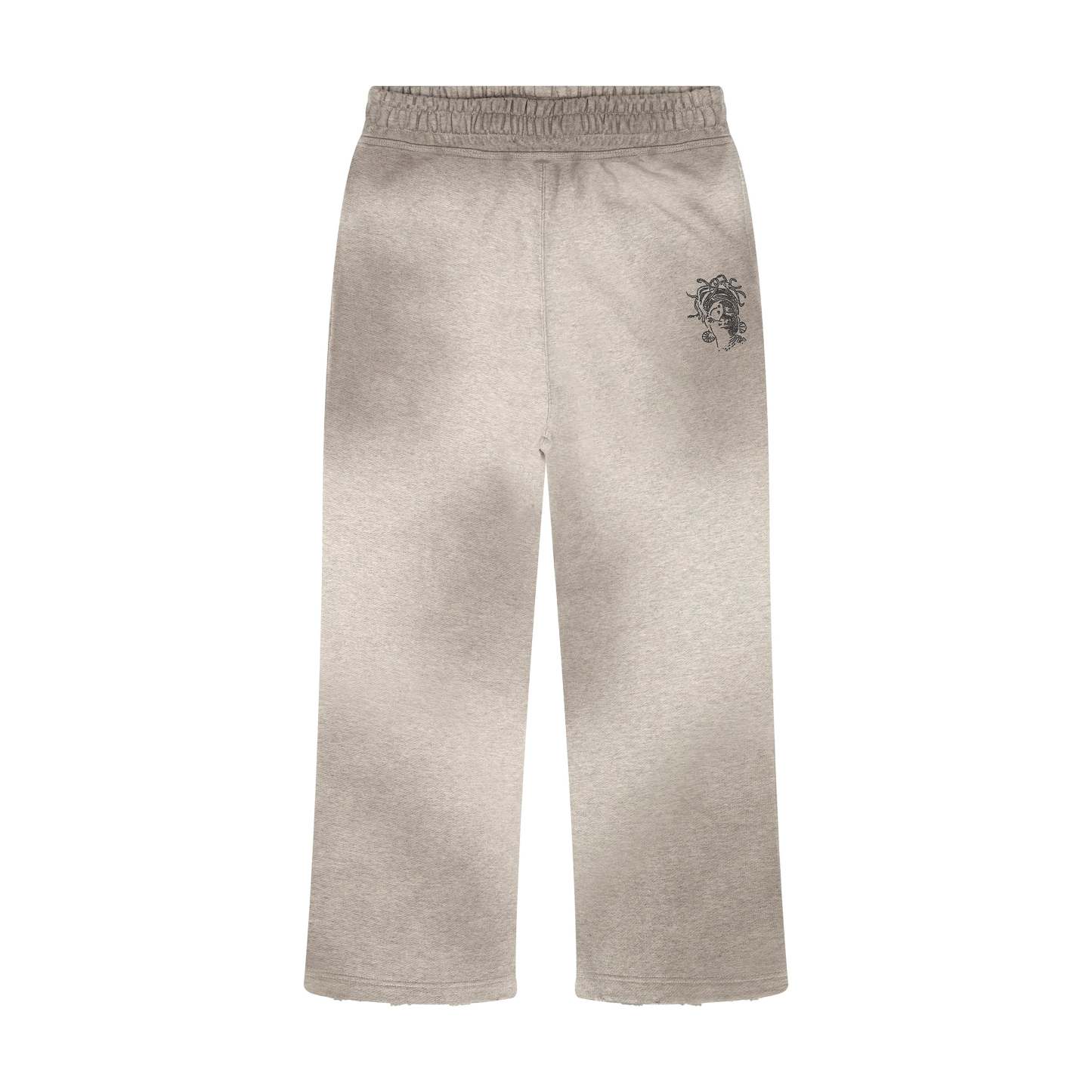 Mosaic Grey Melange Jogger Pants Streetwear Sweatpants-Coordom