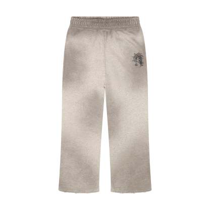 Mosaic Grey Melange Jogger Pants Streetwear Sweatpants-Coordom
