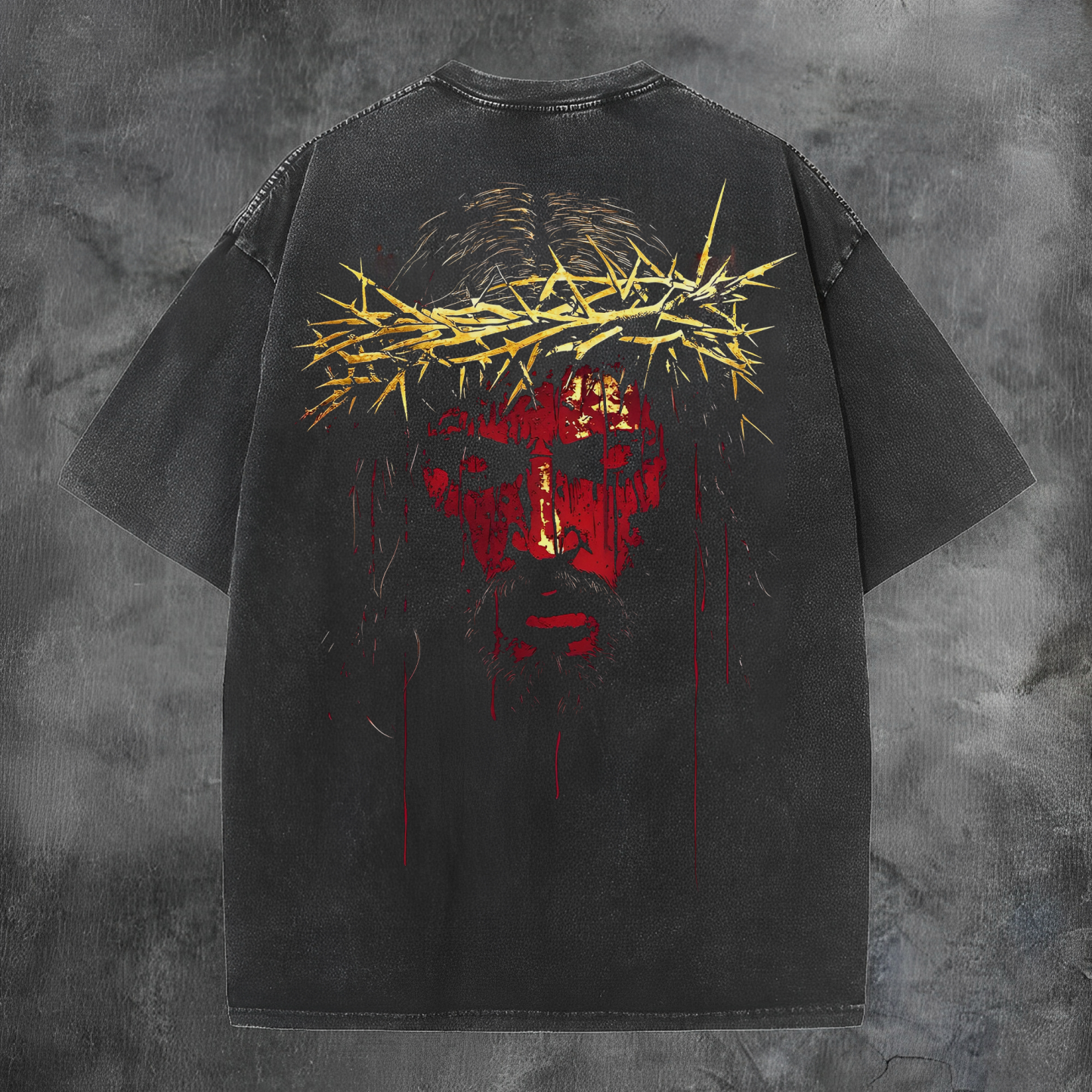 Jesus Christ Printed Men's Washed Tee-Coordom