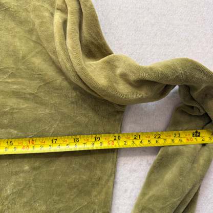 2003 Vintage Juicy Couture Women's Olive Green Velour Hoodie Lace Cuffs Size M-Coordom