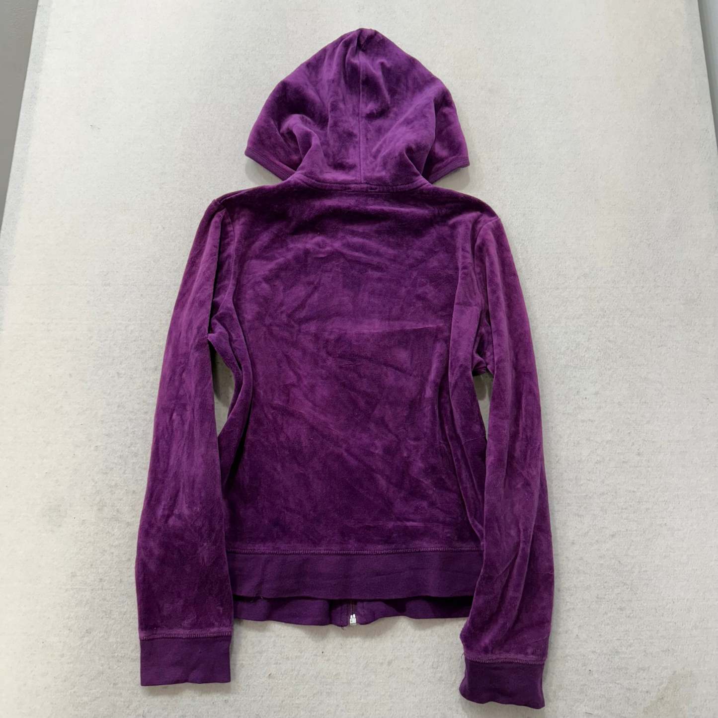 Juicy Couture Plum Velour Tracksuit Set Zip Up Hoodie & Flared Pants Y2K Size S-Coordom
