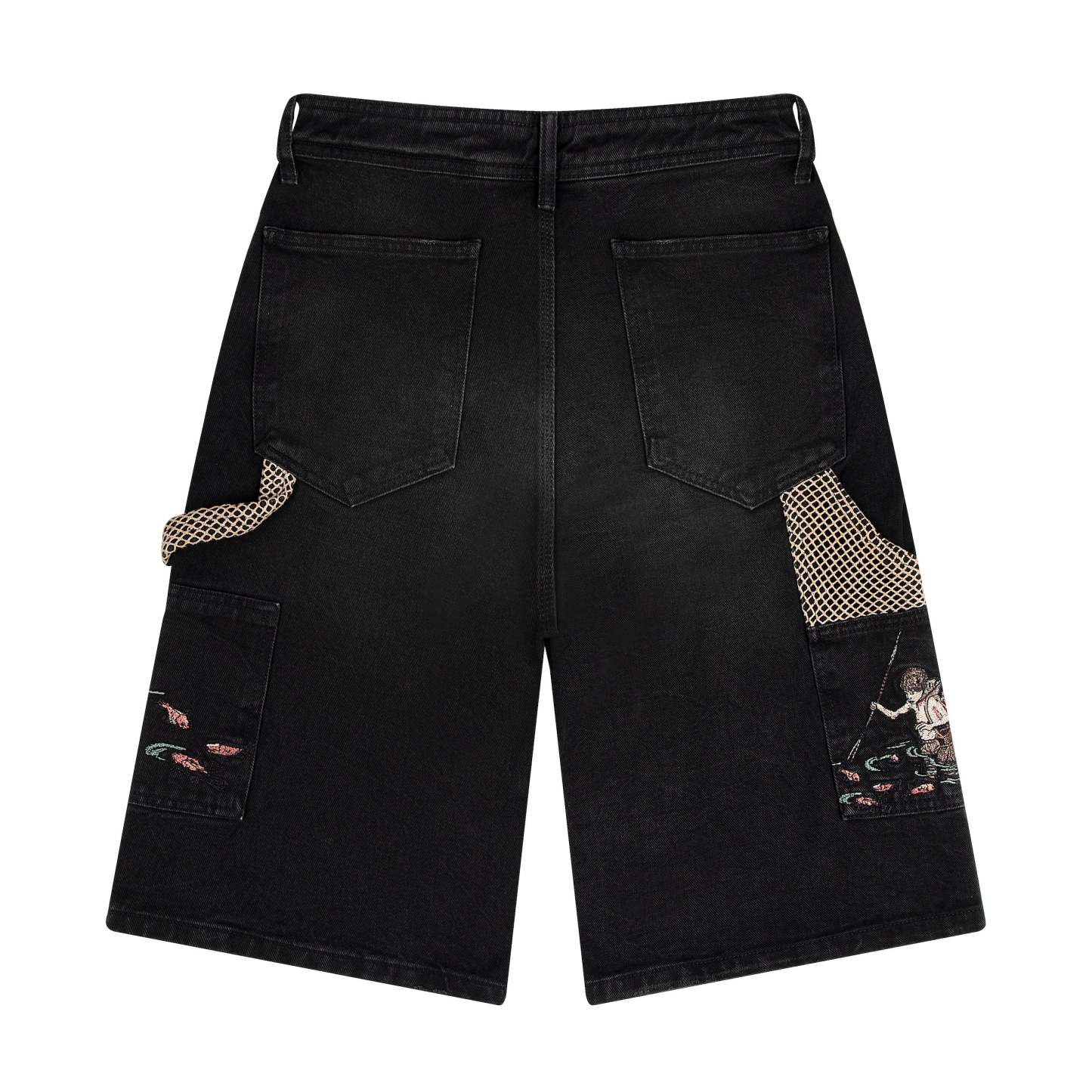 "lotus" Jorts black fishnet-Coordom