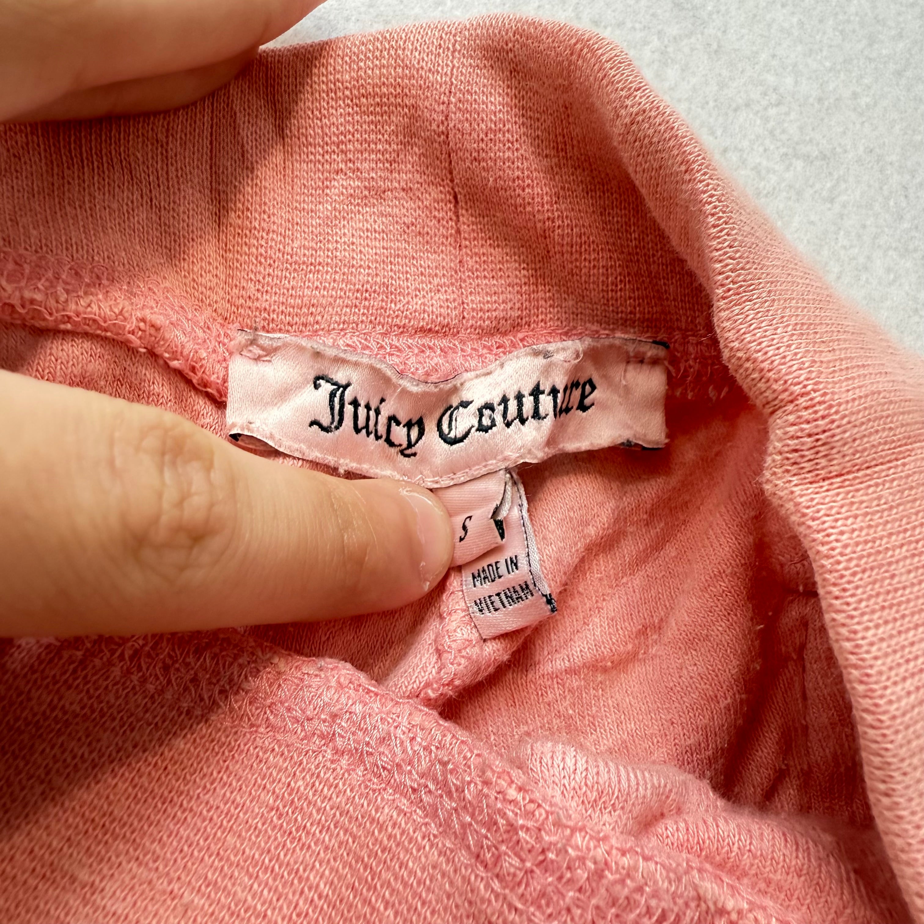 Juicy Couture Women Salmon Pink Velour Flared Track Pant Snap Flap Pocket Size S-Coordom