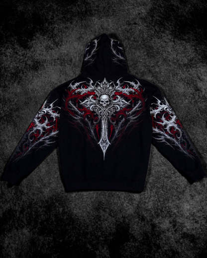 Heavenly Knight Oversized Zipup Hoodie-Coordom