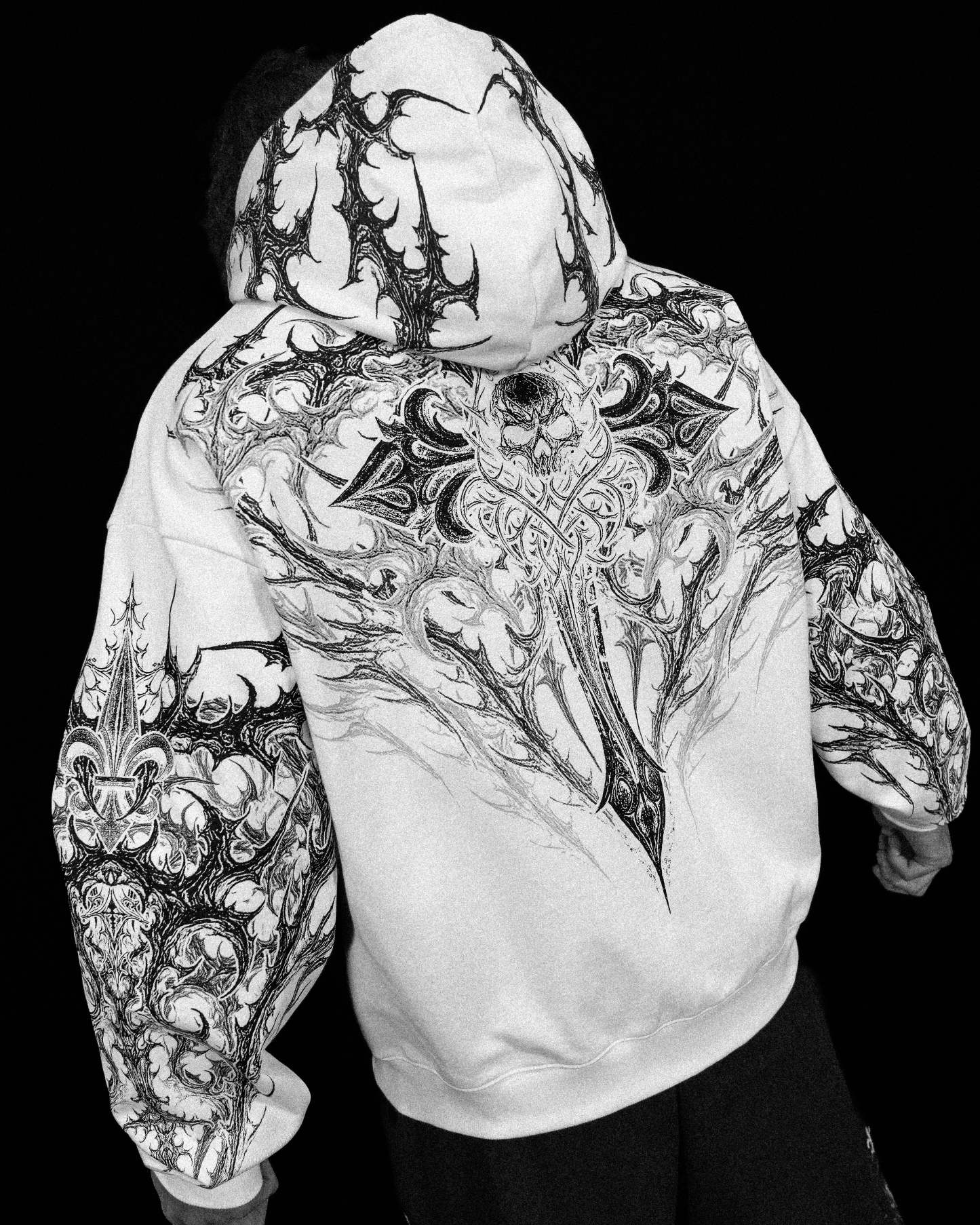 Heavenly Knight Oversized Zip-up Hoodie [DIVINE WHITE]-Coordom