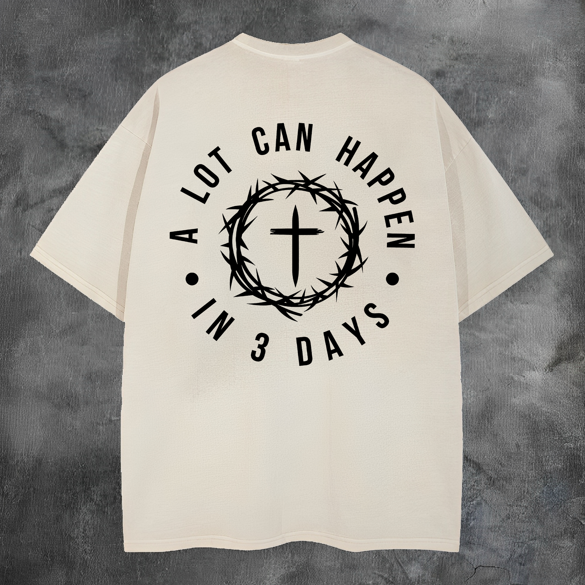 A Lot Can Happen In 3 Days Printed Men's Washed Tee-Coordom
