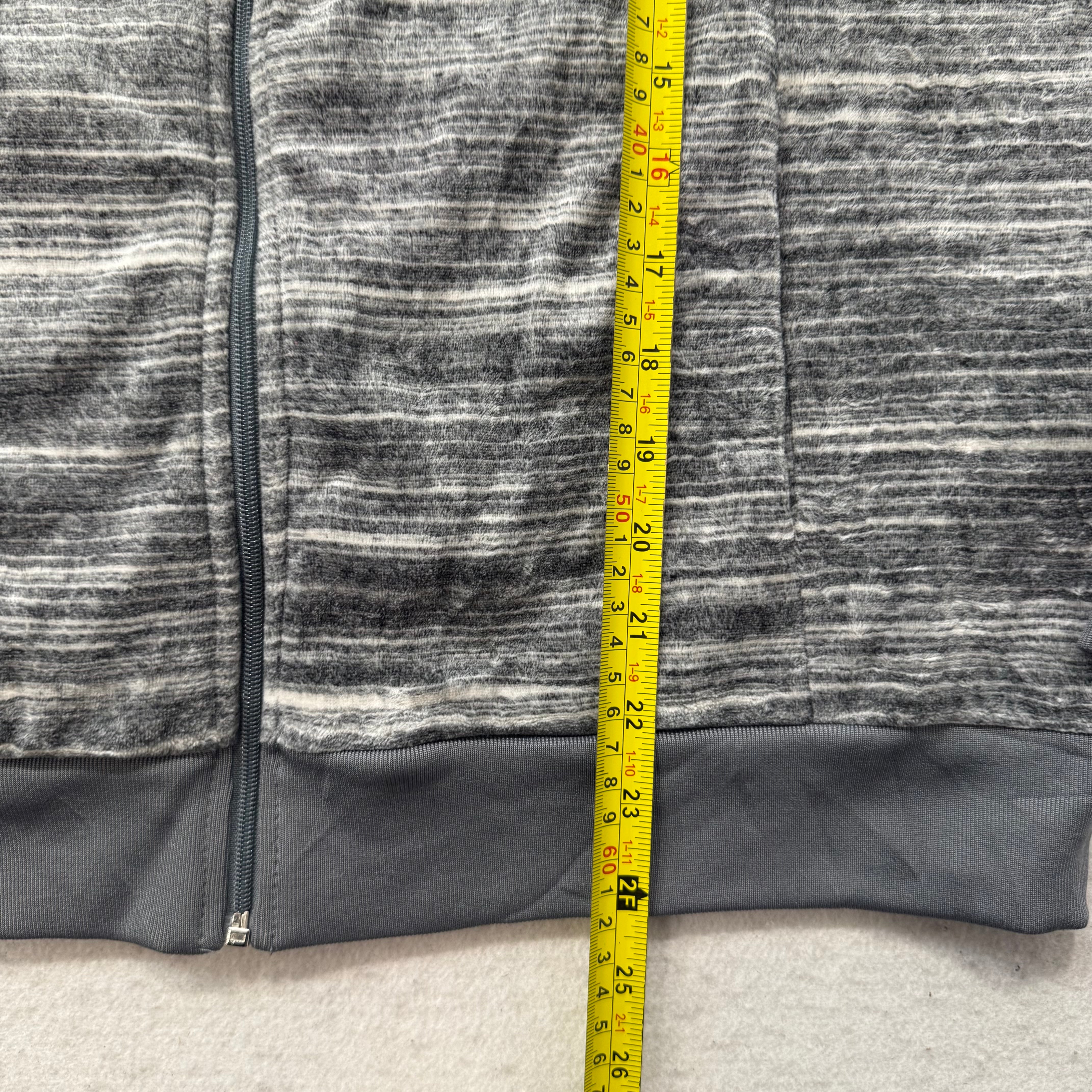 Juicy Couture Women's Gray Space-Dye Velour Track Jacket Casual Y2k Size XL-Coordom