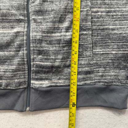 Juicy Couture Women's Gray Space-Dye Velour Track Jacket Casual Y2k Size XL-Coordom