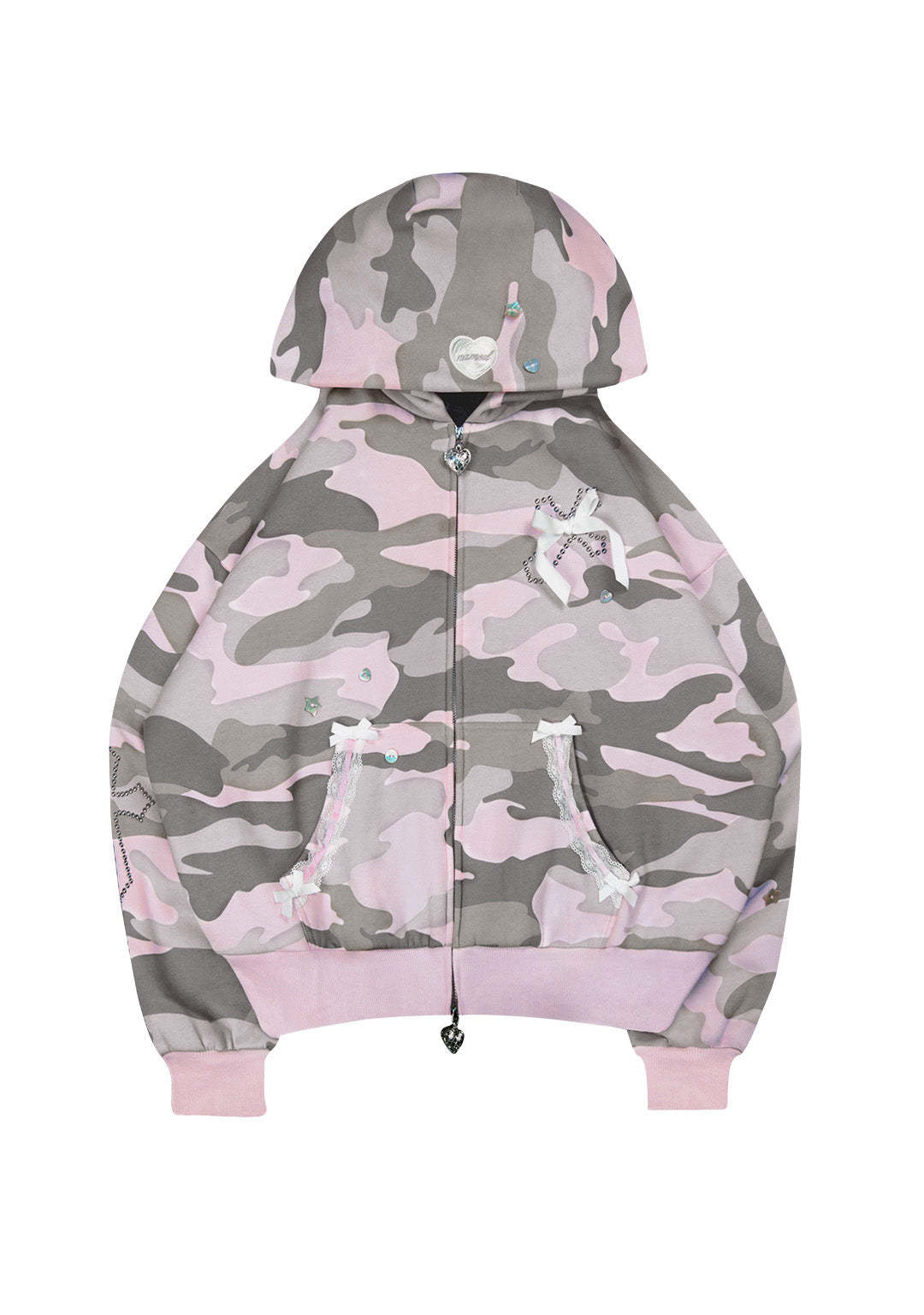WHISPER ZIP HOODIE PASTEL CAMO-Coordom