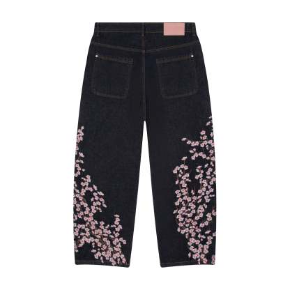 Blossom V3 Indigo Raw Denim Jeans | Vintage Streetwear Baggy Pants-Coordom