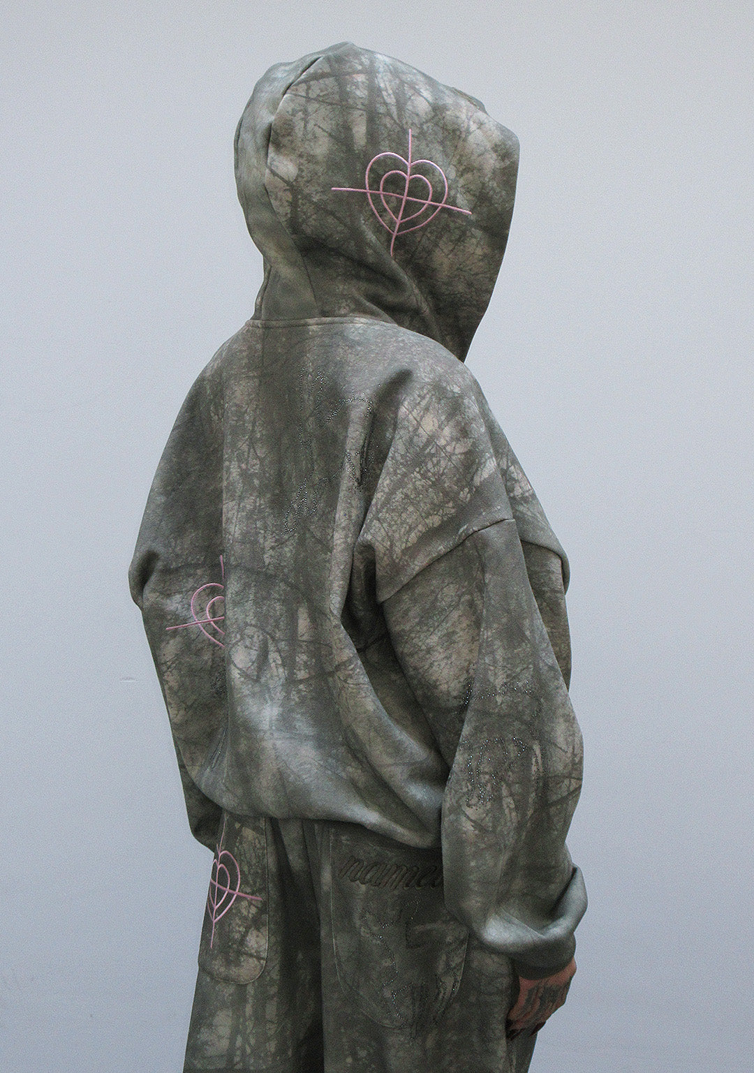 LOVESTRUCK RHINESTONE ZIP HOODIE CAMO-Coordom
