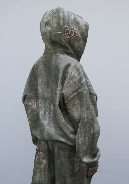 LOVESTRUCK RHINESTONE ZIP HOODIE CAMO-Coordom