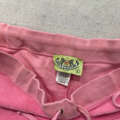 2003 Vintage Juicy Couture Women's Pink Terry Cloth Flared Track Pant Y2k Size L-Coordom