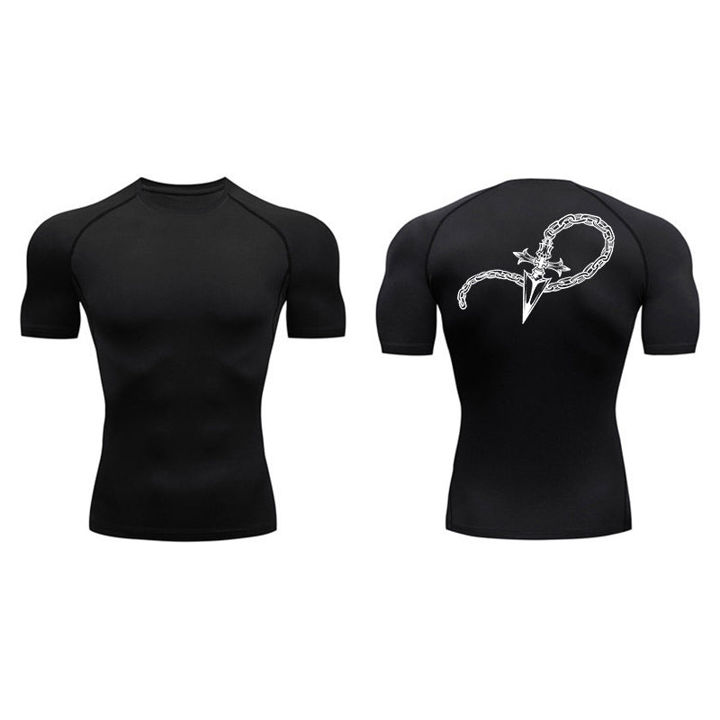 Cross Chain Compression T-Shirt-Coordom