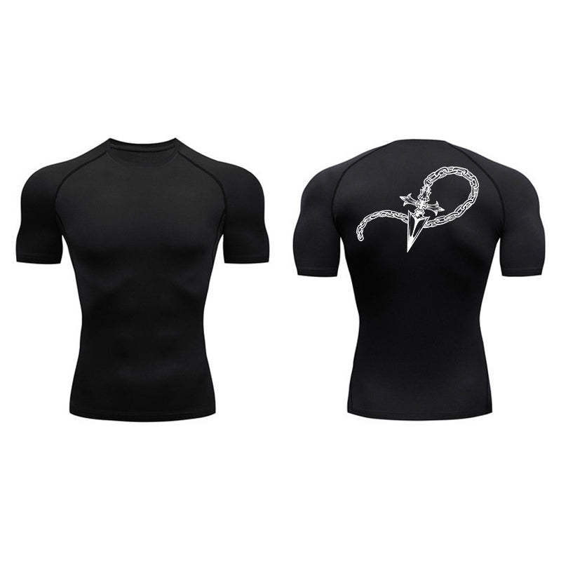 Cross Chain Compression T-Shirt-Coordom
